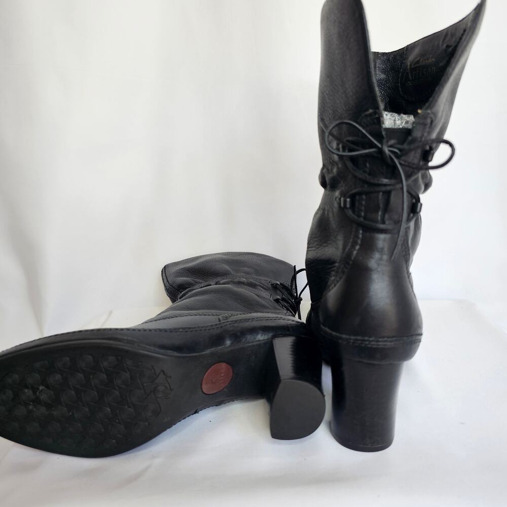 Clarks 6.5 Mid-Calf Leather Steampunk , Fairygrunge 90S Y2K - Picture 2 of 7
